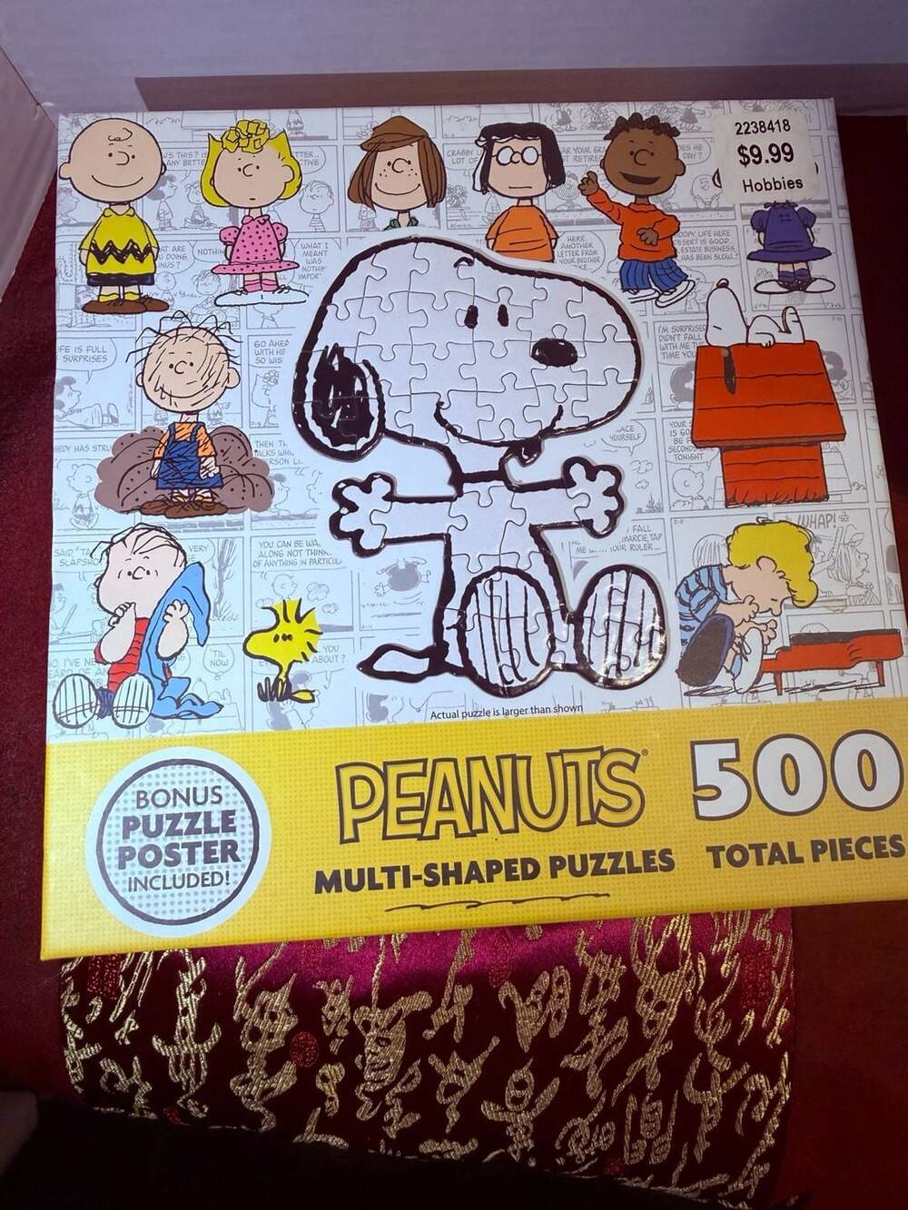 RoseArt Peanuts 12 Multi-Shaped Puzzles 500 Pieces